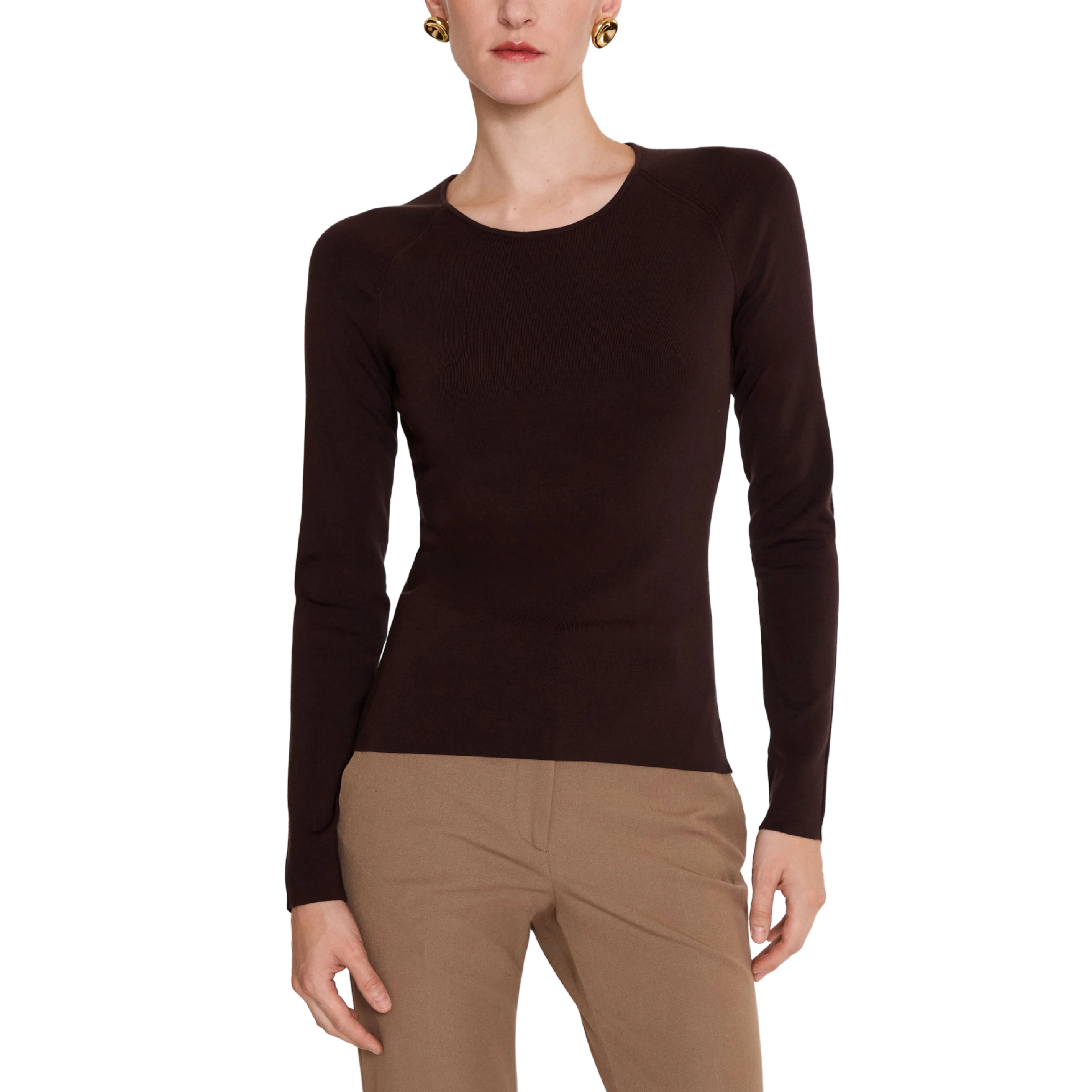 Nali Espresso Silk Stretch Top