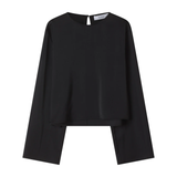 Mirai Black Satin Blouse