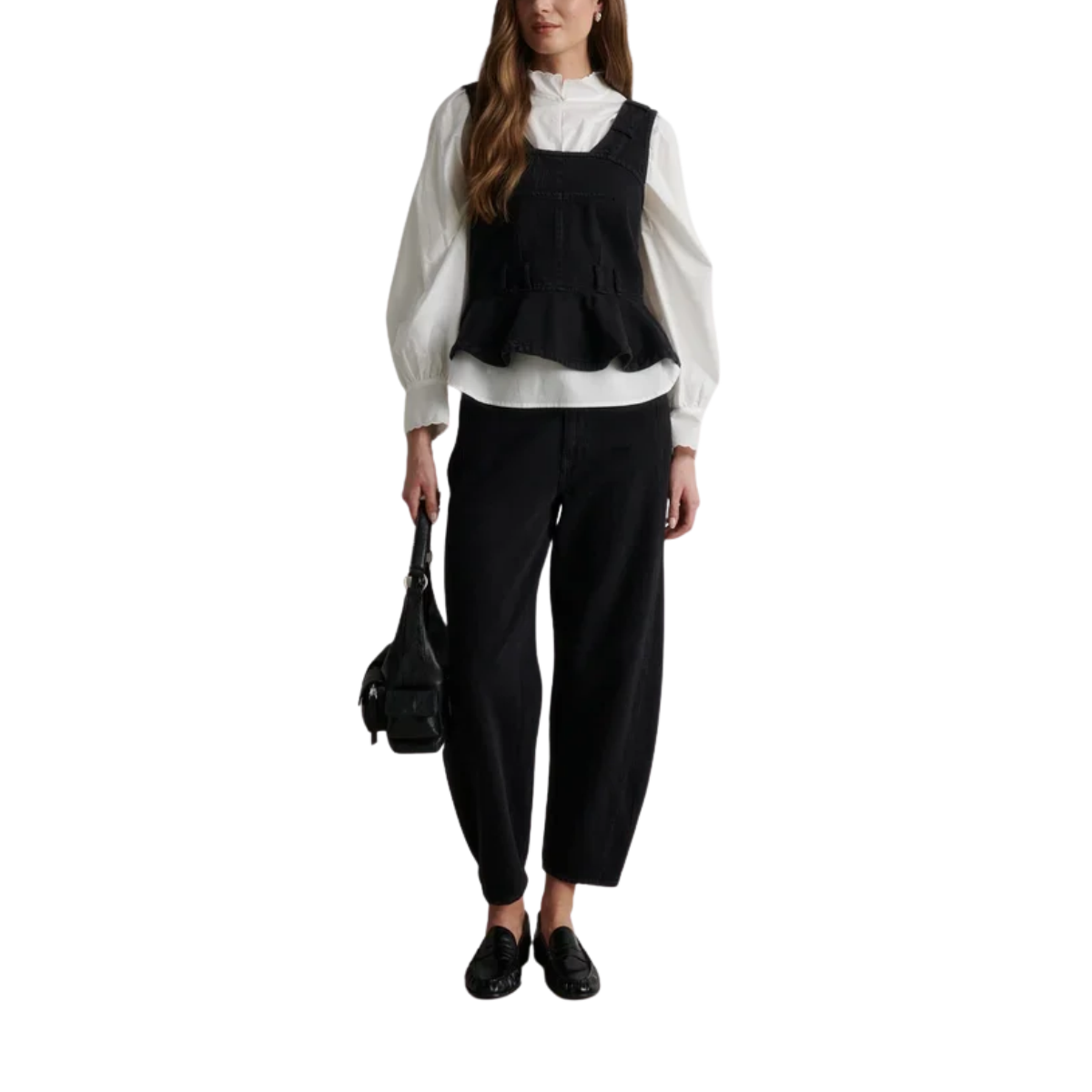 Loana Black Barrel Jeans