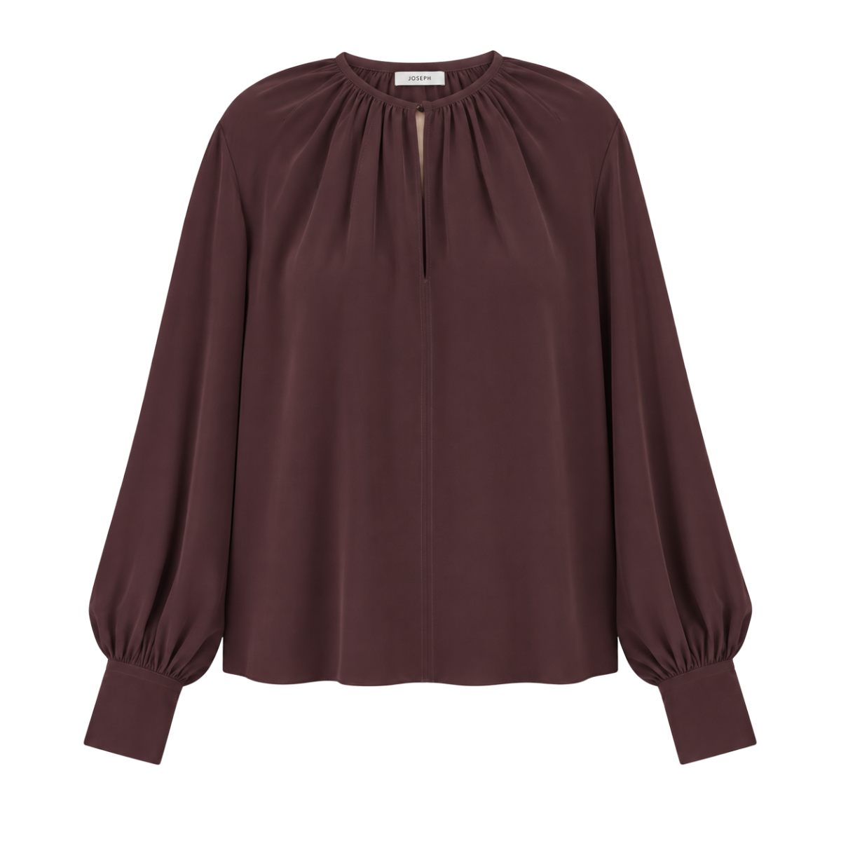 Rina Silk Top Mahogany