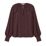 Rina Silk Top Mahogany