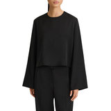 Mirai Black Satin Blouse