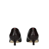 Clara Pointed Toe Snake-Print Heeled Leather Pumps