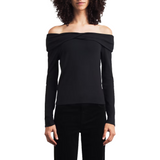 Aaliyah Black Off-The-Shoulder Top