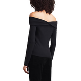 Aaliyah Black Off-The-Shoulder Top