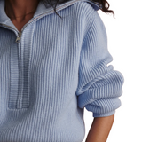 Maura Kentucky Blue Half Zip Sweater