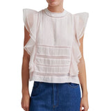 Crystal Pink Kristel Frill Top