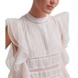 Crystal Pink Kristel Frill Top
