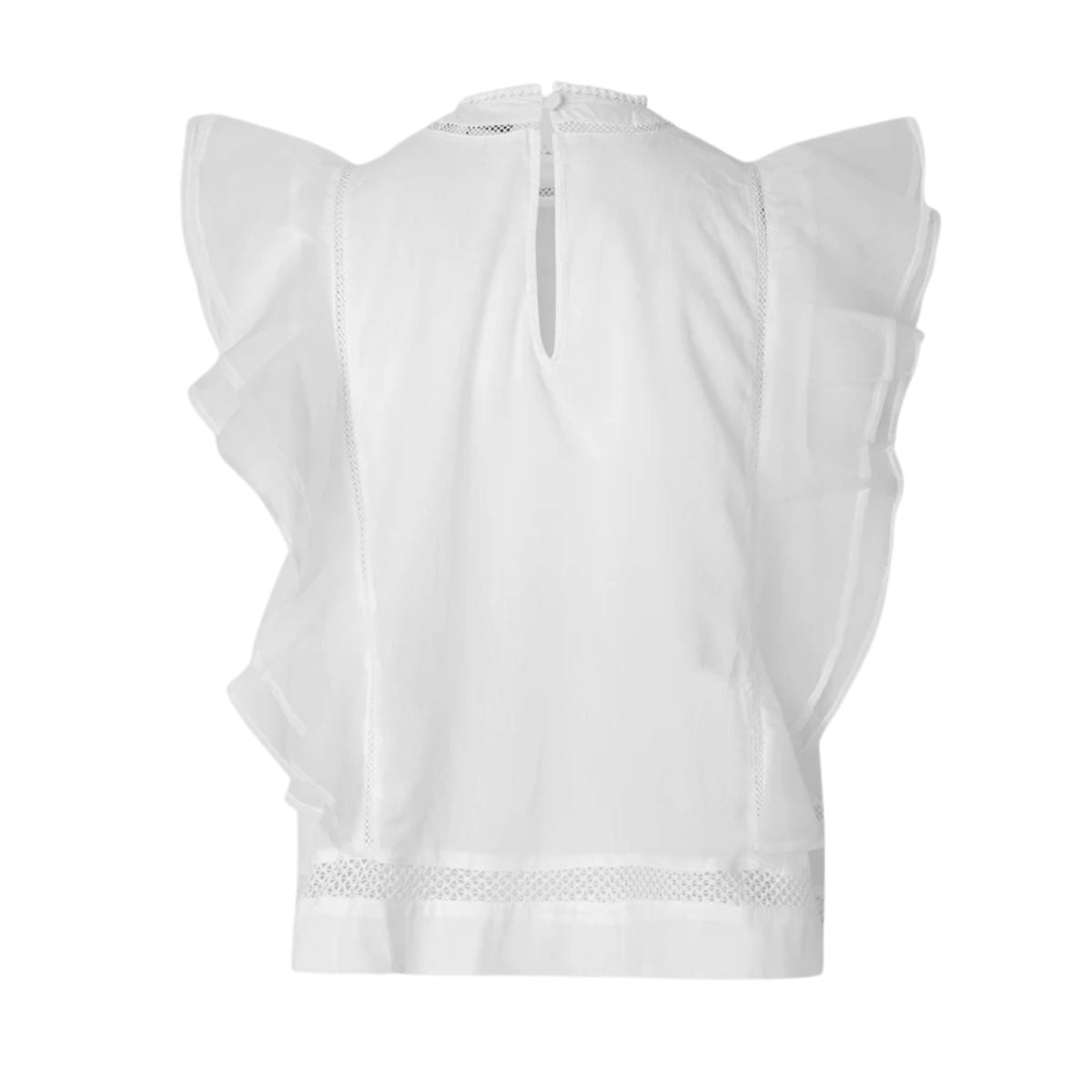 White Kristel Frill Top