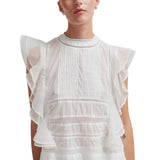White Kristel Frill Top