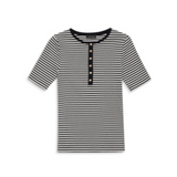 Alessia Tee Cream/Black Stripe