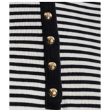 Alessia Tee Cream/Black Stripe