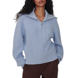 Maura Kentucky Blue Half Zip Sweater
