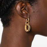 Bean Link Earring Gold