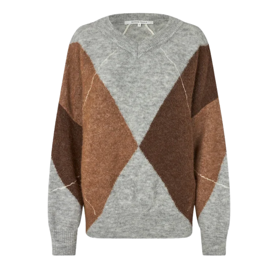 Forca Beige Knit V-Neck
