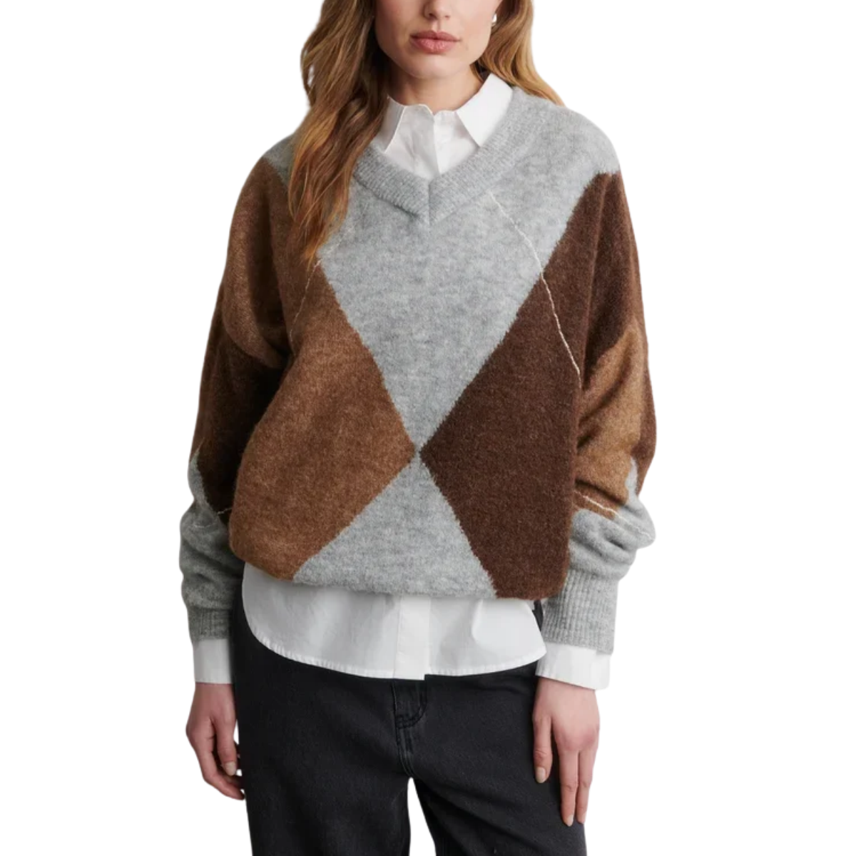 Forca Beige Knit V-Neck
