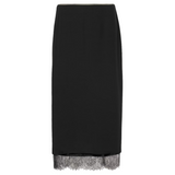 Lace Panel Straight Skirt