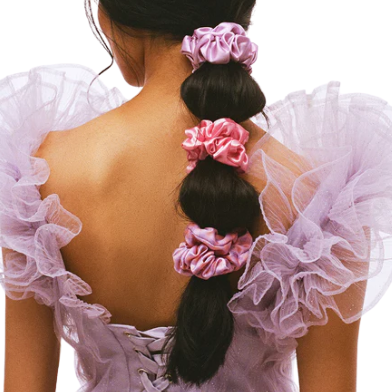 Large Scrunchies- Set of 3 Belleflower