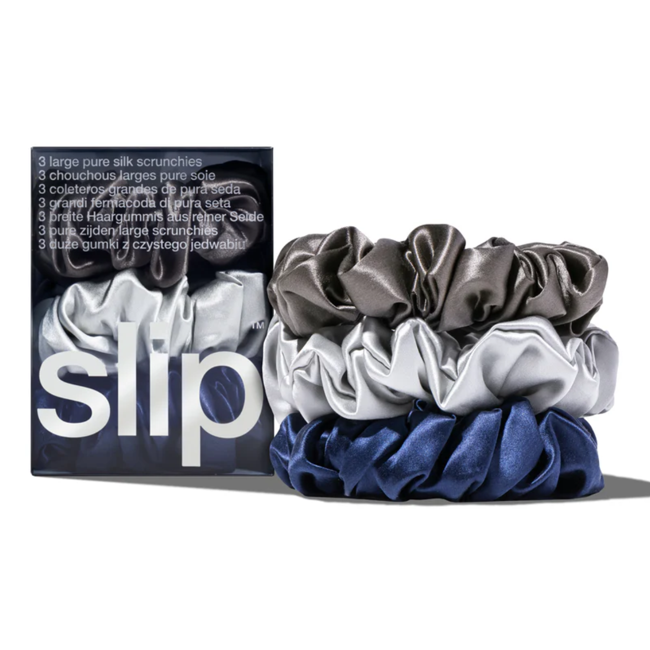 Large Scrunchies- Set of 3 Midnight