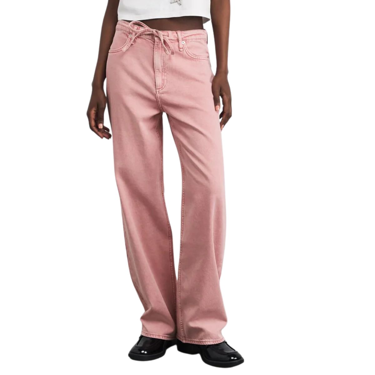 Phoebe Drawstring  Wide Leg Rasberry