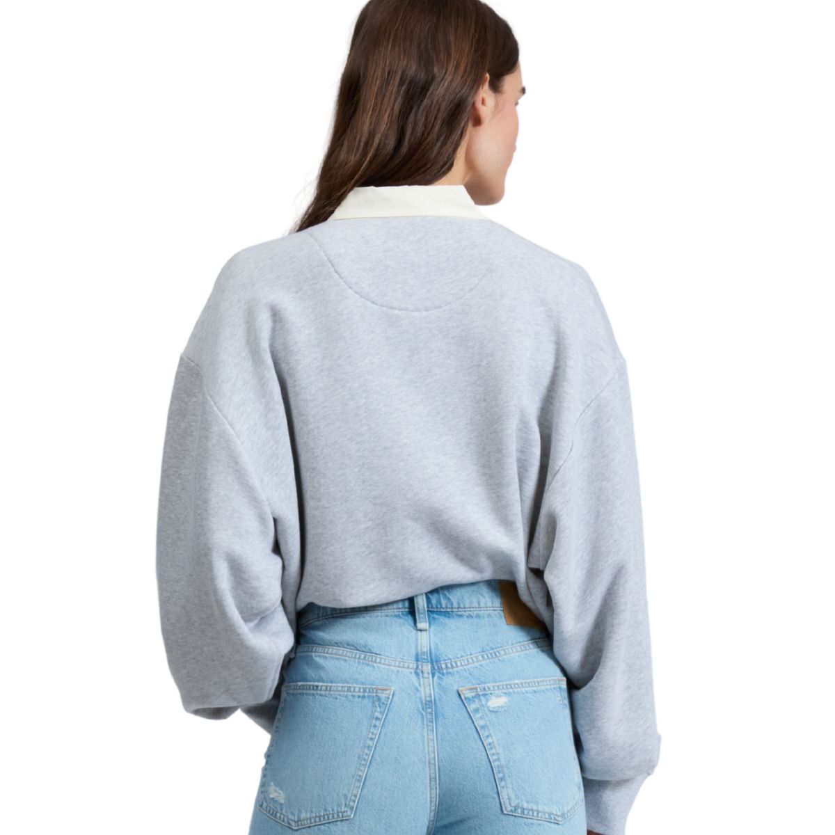 Vintage Terry Polo Sweatshirt Grey