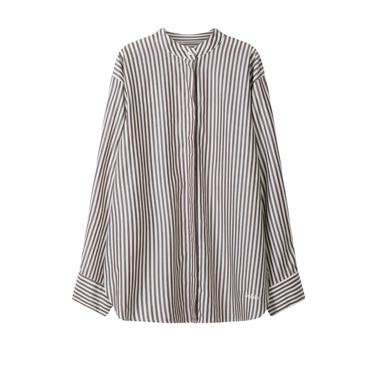 Mandria Shirt Brown Stripe