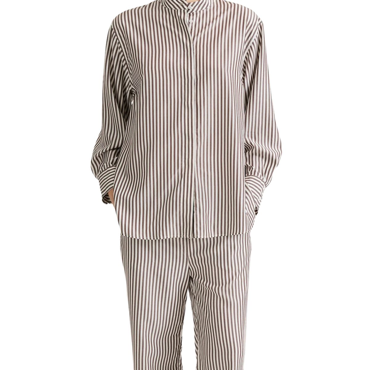 Mandria Shirt Brown Stripe