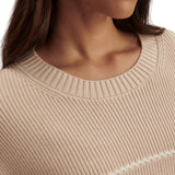 Meryl Stripe Knit Sweater Oat Milk