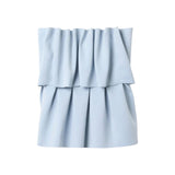 Sculpted Tube Top Dove Blue