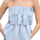 Sculpted Tube Top Dove Blue