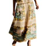 Royal Sea Midi Skirt