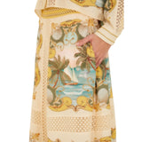 Royal Sea Midi Skirt