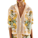 Royal Sea Crochet Shirt