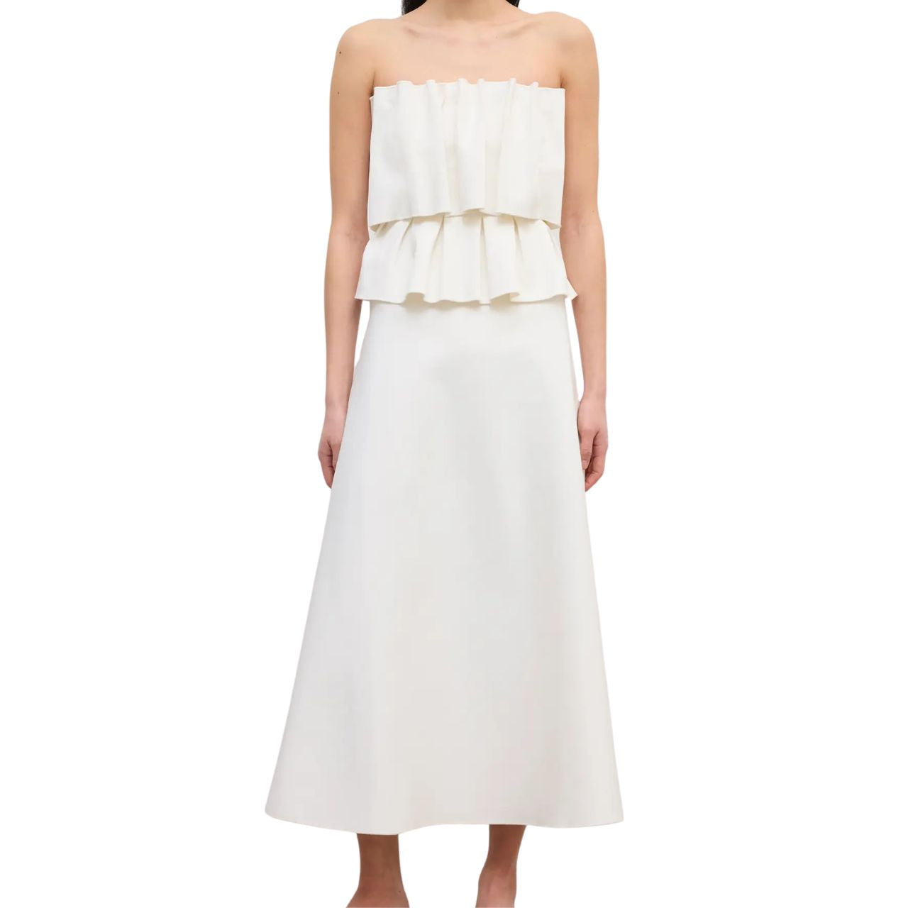 Sculpted Tube Dress White
