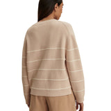 Meryl Stripe Knit Sweater Oat Milk
