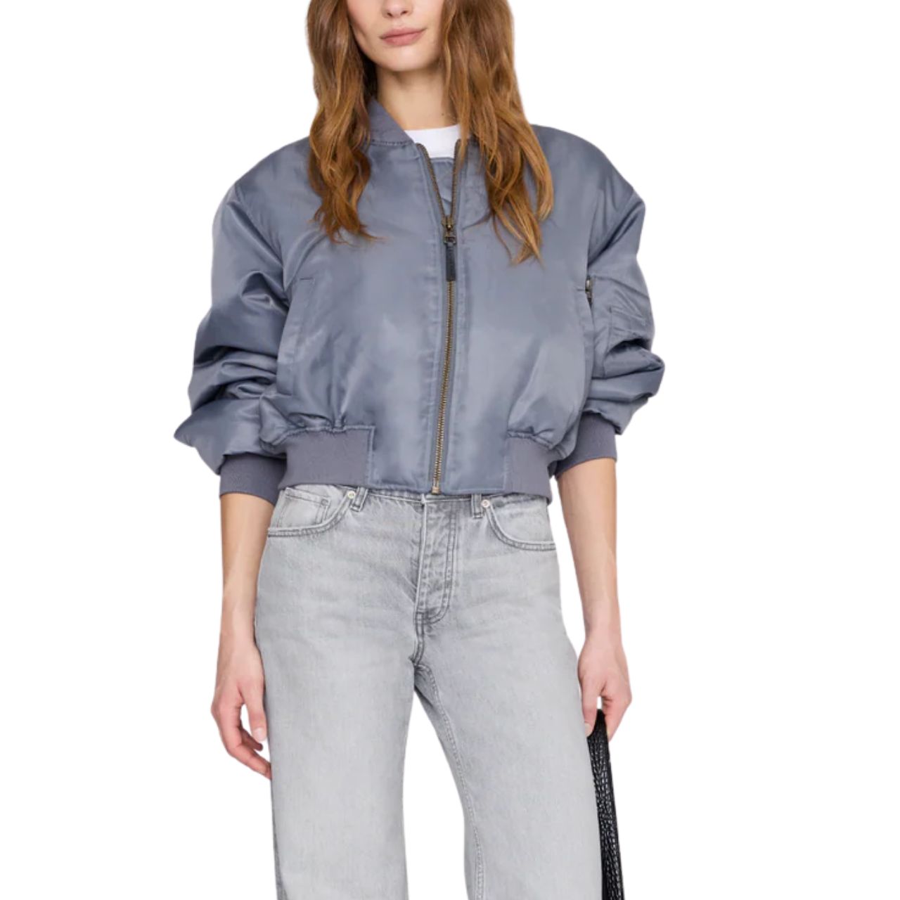 Cropped Leon Bomber Dark Grey
