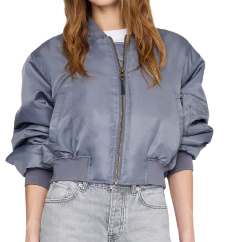 Cropped Leon Bomber Dark Grey