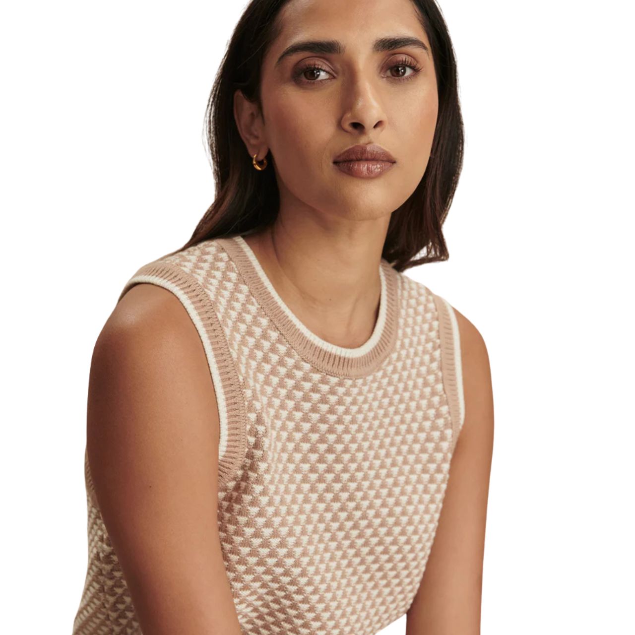 Jenson Stitch Knit Tank Taupe