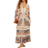 Sea Garden Off White Long Dress