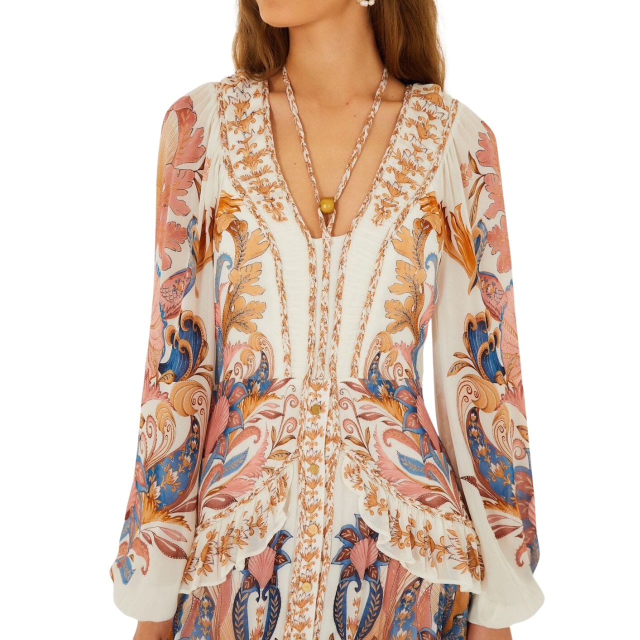 Sea Garden Off White Long Dress