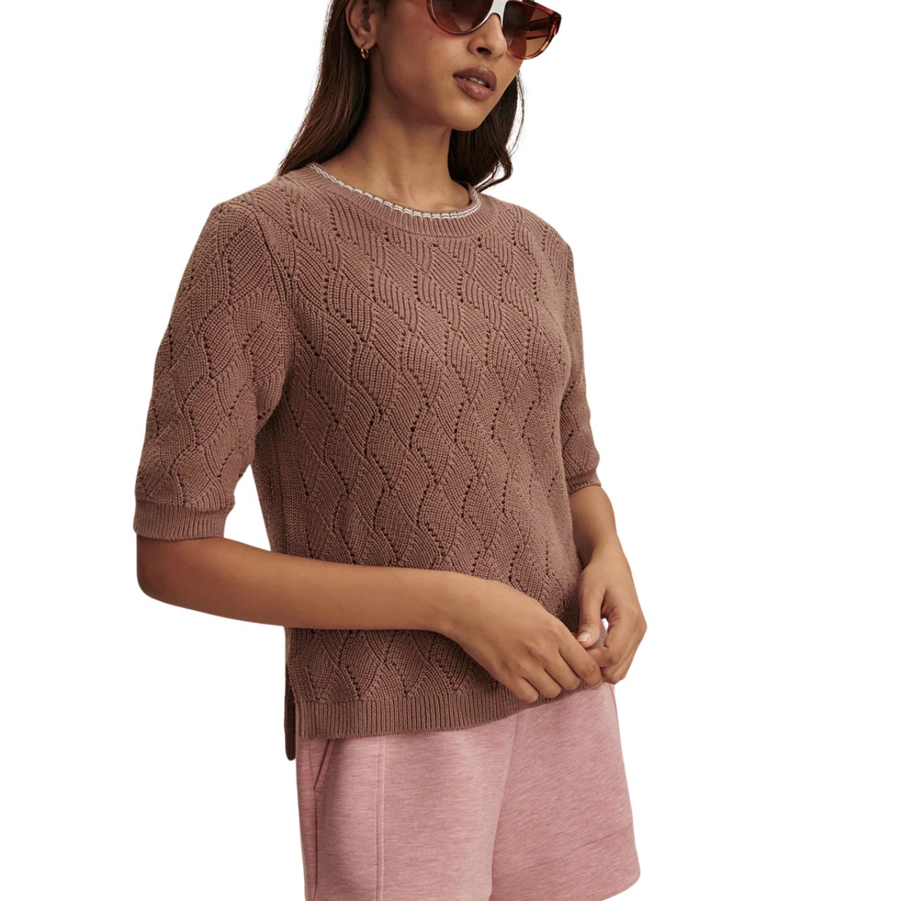 Agathe Knit Top Brown