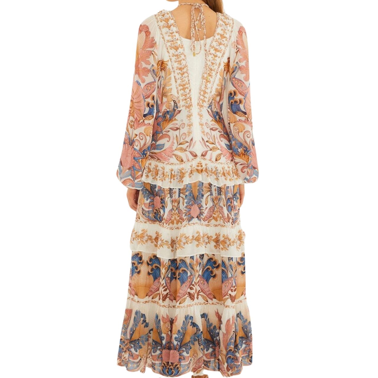 Sea Garden Off White Long Dress