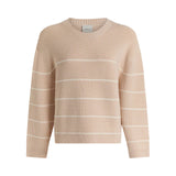 Meryl Stripe Knit Sweater Oat Milk