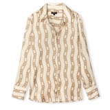 Ledger Shirt Ivory Gold Link