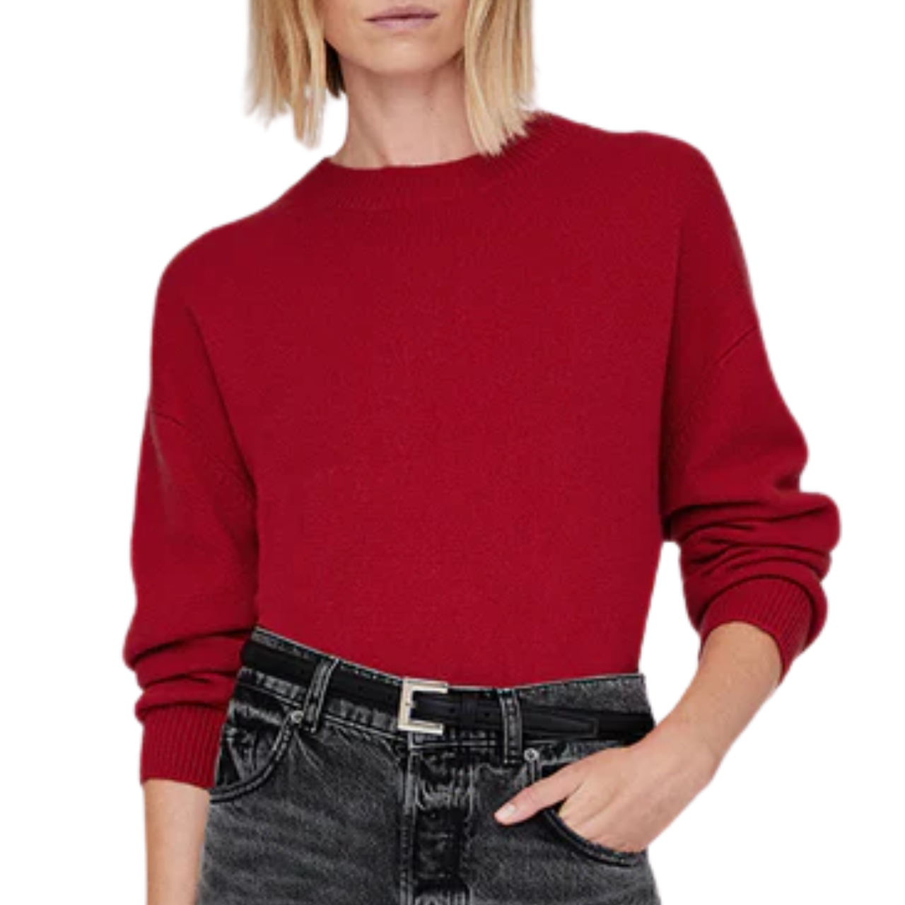 Lee Crew Sweater Scarlet Red