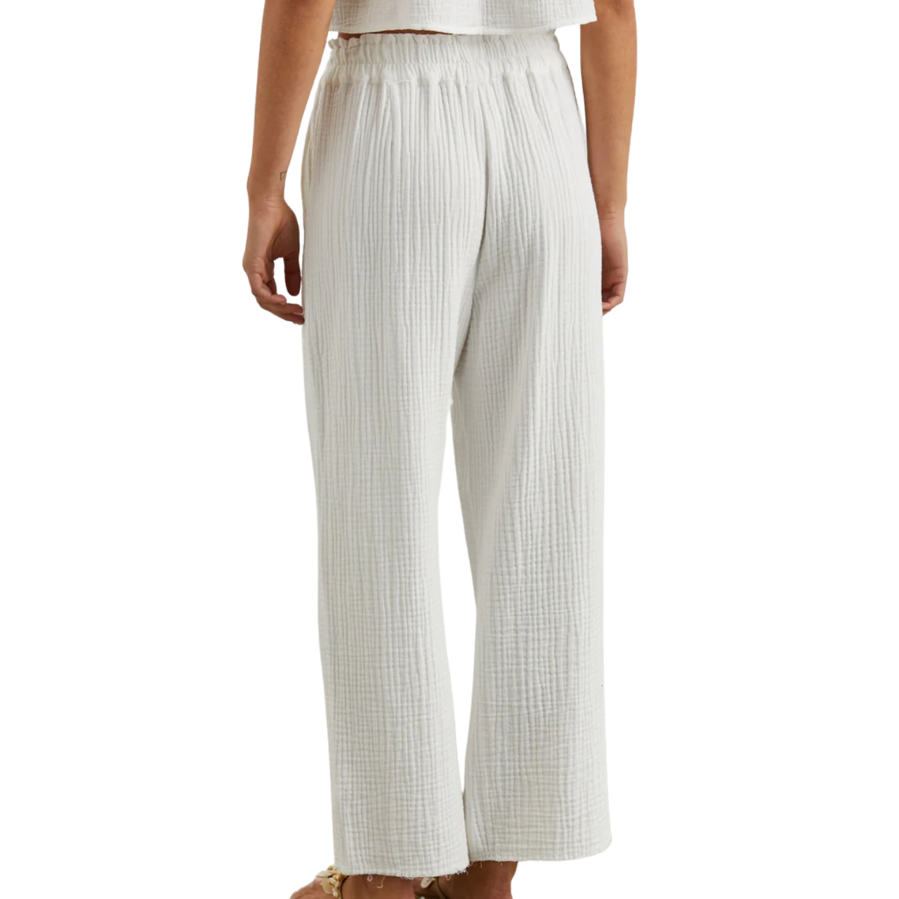 Leon Crop Pant White