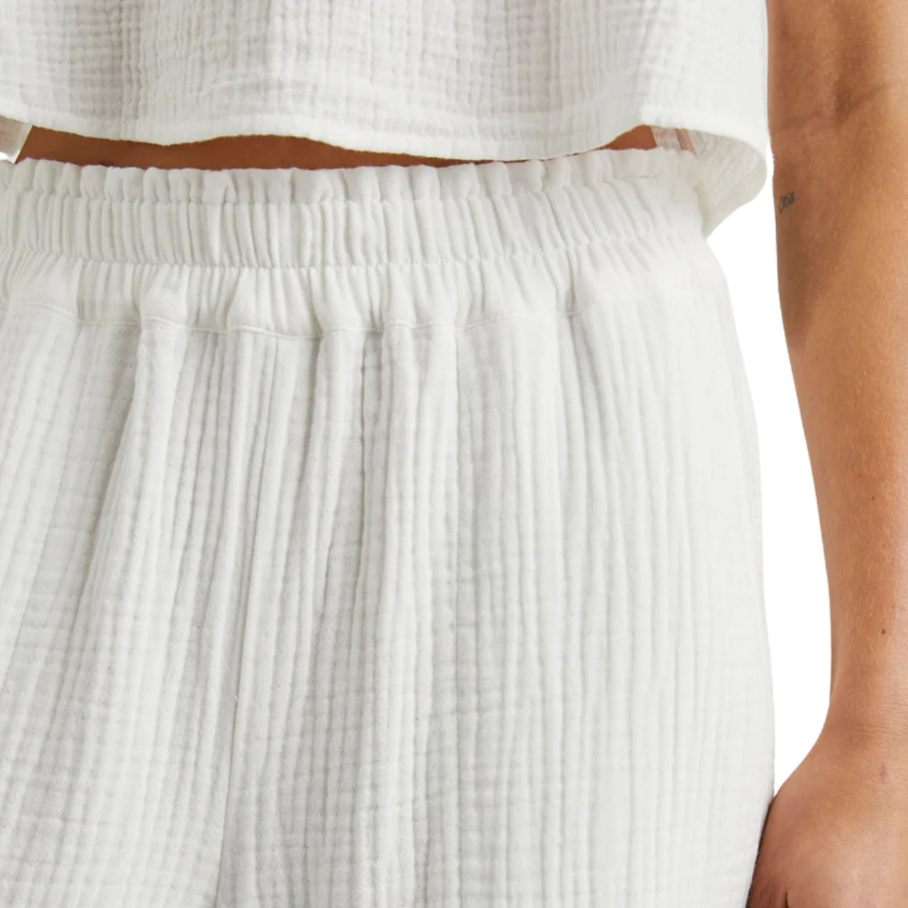 Leon Crop Pant White