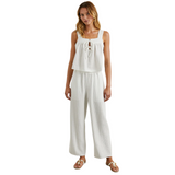 Leon Crop Pant White
