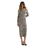 Lois Jaquard Wrap Midi Skirt Moire