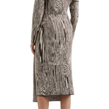 Lois Jaquard Wrap Midi Skirt Moire